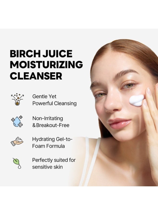 ROUND LAB Birch Juice Moisturizing Cleanser | Hydrating, Soothing Formula for Sensitive & Dry Skin - 150ml - Image 2